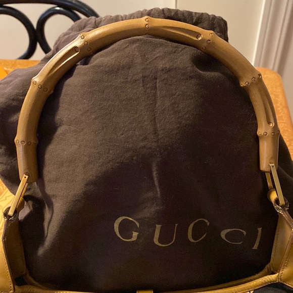 Gucci multicolored canvas / leather with bamboo handle. hobo bag made in Italy - Picture 3 of 12
